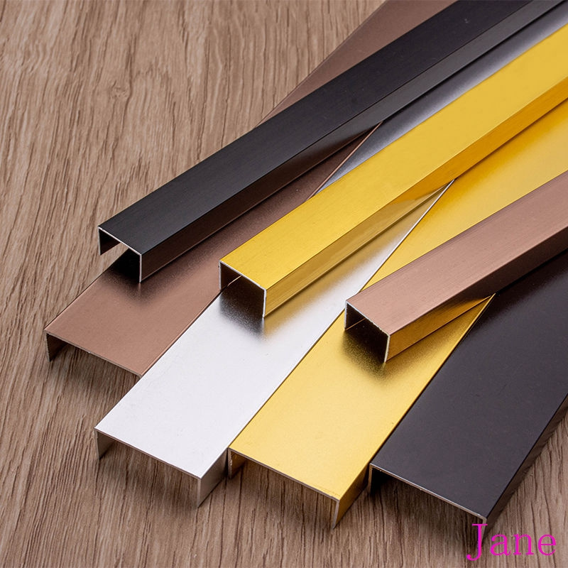 U Shape Channel Tile Trim Stainless Steel Aluminum Decorative Profile For Interior Wall And Ceilings