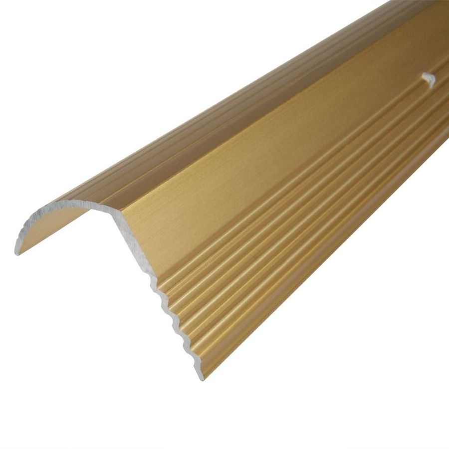 OEM 6063 t5 aluminum anti-slip stair nosing tile trim profile for aluminum stair edge protection