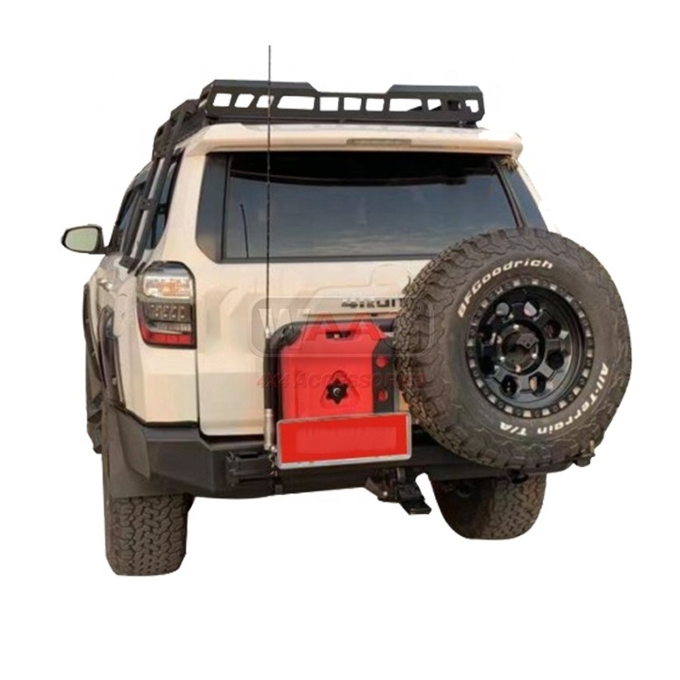 Car Accessories 2022 For 4Runner Powder Coated Rear Bumper With Spare Tire Carrier Rack For 4 Runner