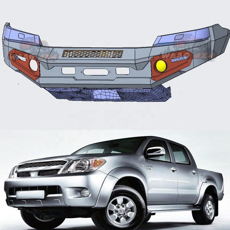 4x4 Pick Up Car Steel Bull Bar Front Bumper For Toyota Hilux vigo 2005-2011