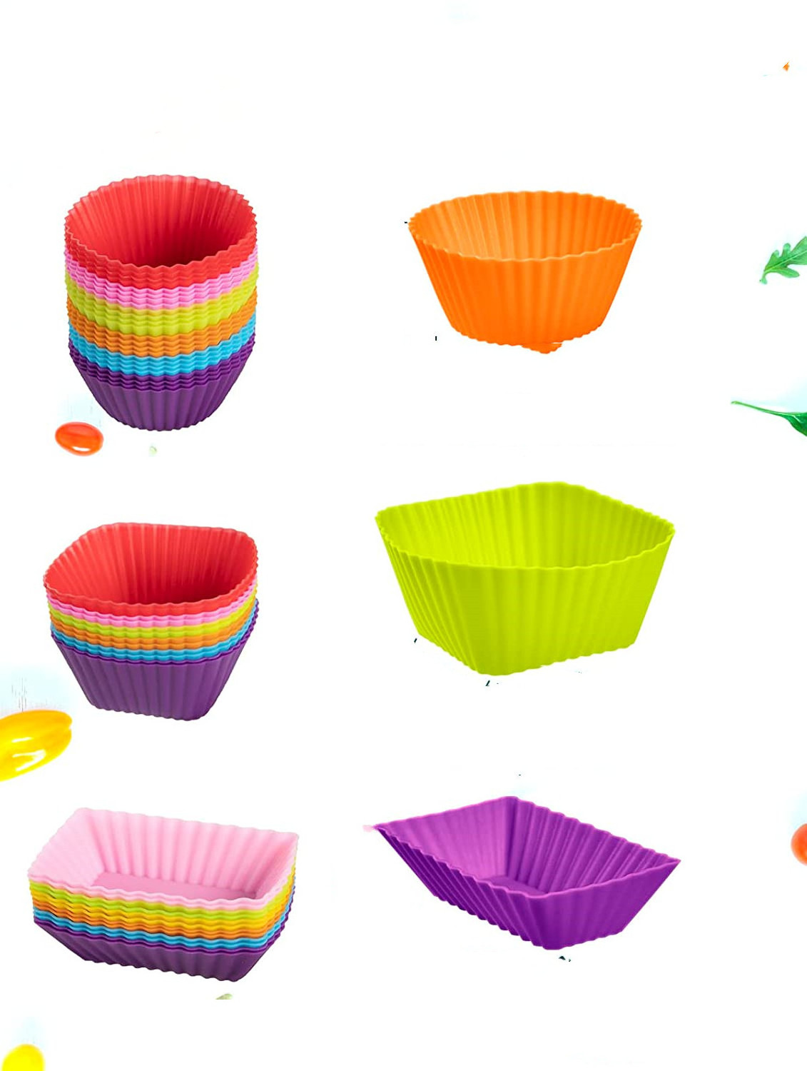 Wholesale Multifunctional Customized Cupcake Liners Silicone Muffin Cup Silicone Baking Molds