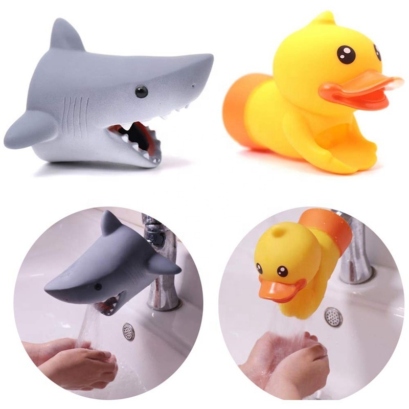 Faucet Extender, Silicone Animal Spout Sink Handle Extender for Toddlers Kids, Baby Safe and Fun Hand- Bathroom Accessory