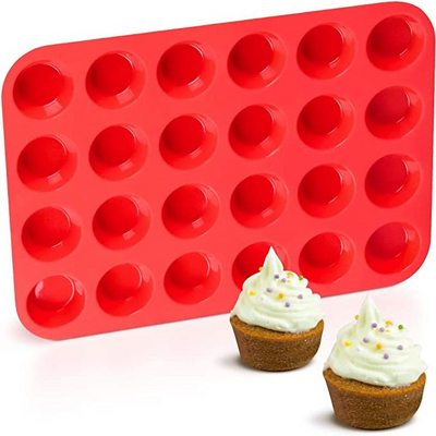 Wholesale Nonstick Bpa Free 12 Cup Round Cupcake Baking Mold Silicone Muffin Pan Cake Tray