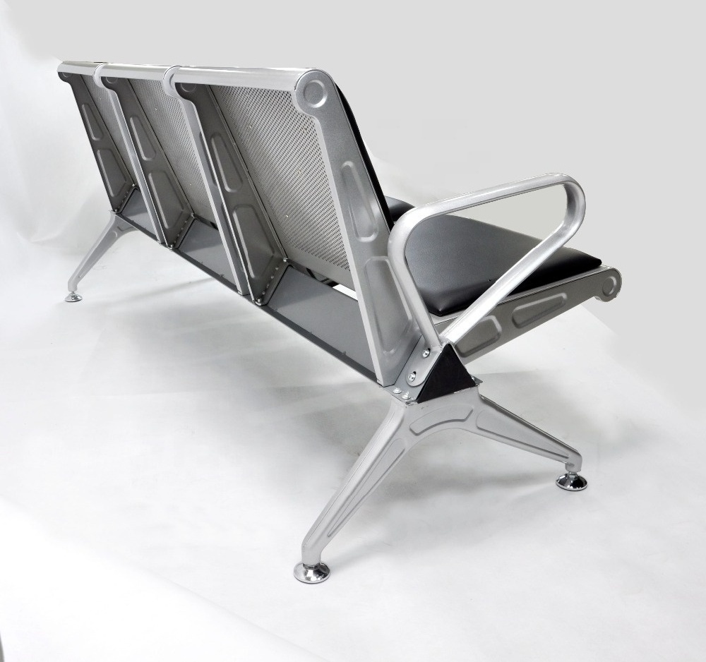 Hospital Waiting Bench Pu row Link Chairs With Pu Cushion Seating Waiting Chair 3 Seater Airport Chair