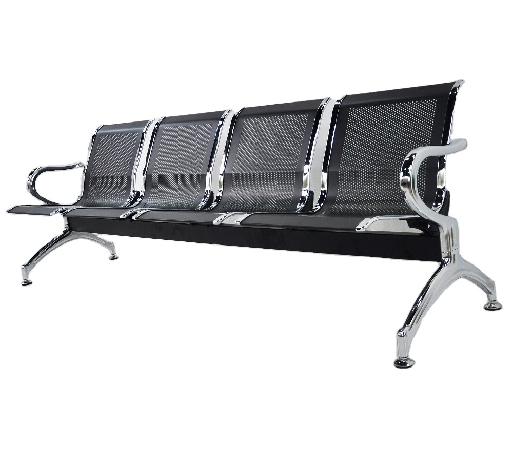 Electroplated Row Chair Series Four-Seater Leisure And Comfortable Bank Hospital Clinic Airport Waiting Chair