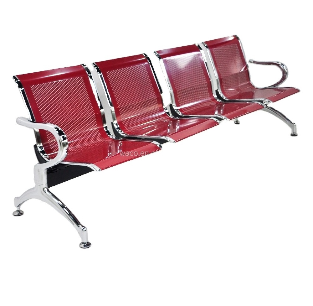 Electroplated Row Chair Series Four-Seater Leisure And Comfortable Bank Hospital Clinic Airport Waiting Chair