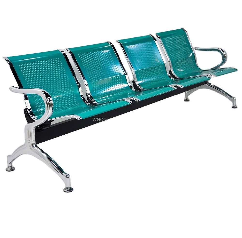 Electroplated Row Chair Series Four-Seater Leisure And Comfortable Bank Hospital Clinic Airport Waiting Chair