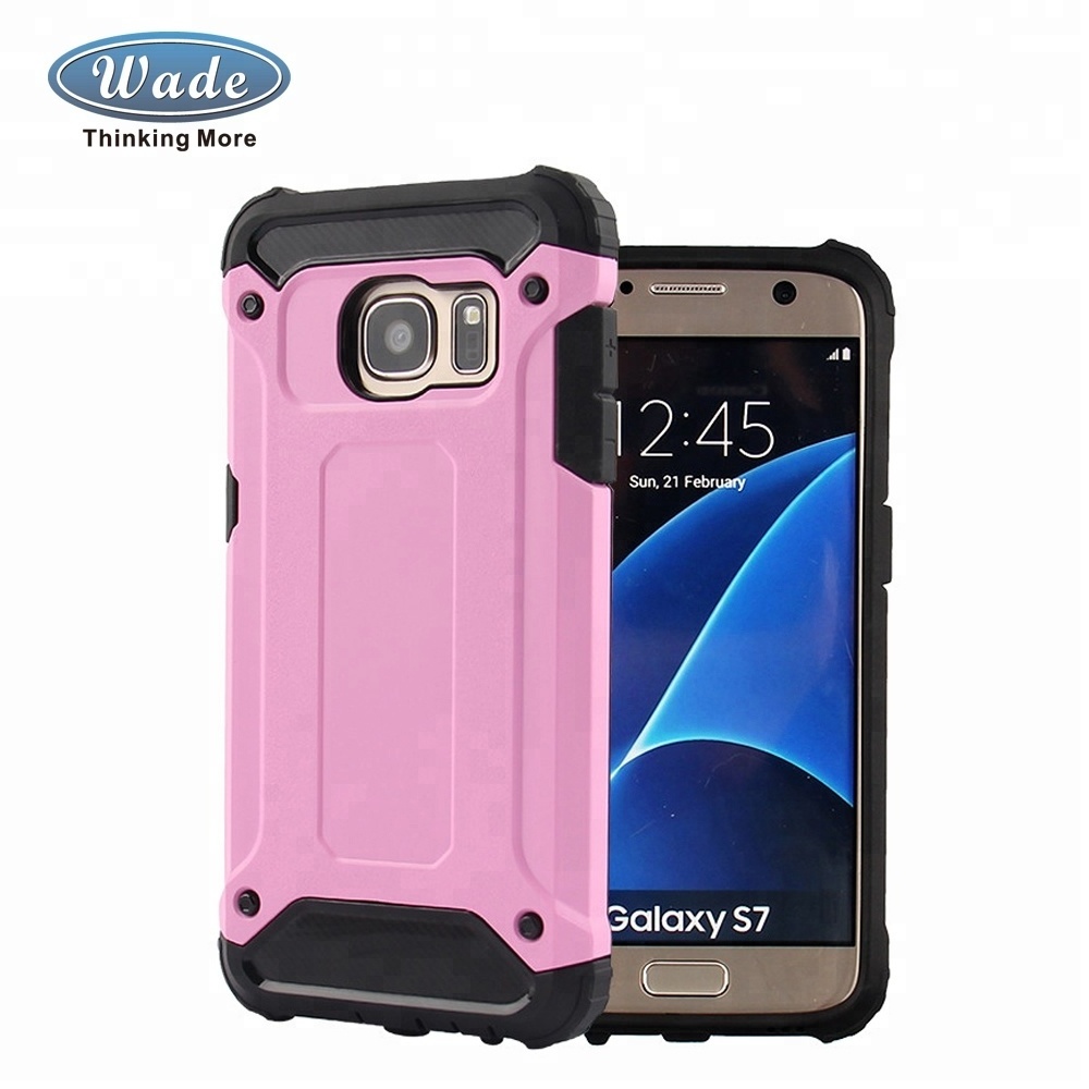 Wadegroup Trade Assurance Top Armour TPU PC Mobile Accessories Cell Phone Case For Samsung Galaxy s7 S8 S9 S9 Plus S10 S20 ultra