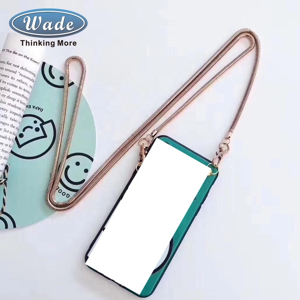 Necklace Crossbody Mobile Phone Case Cute Cartoon Cover With Shoulder Strap Aluminum Chain for iPhone 12 mini 11 pro max Samsung