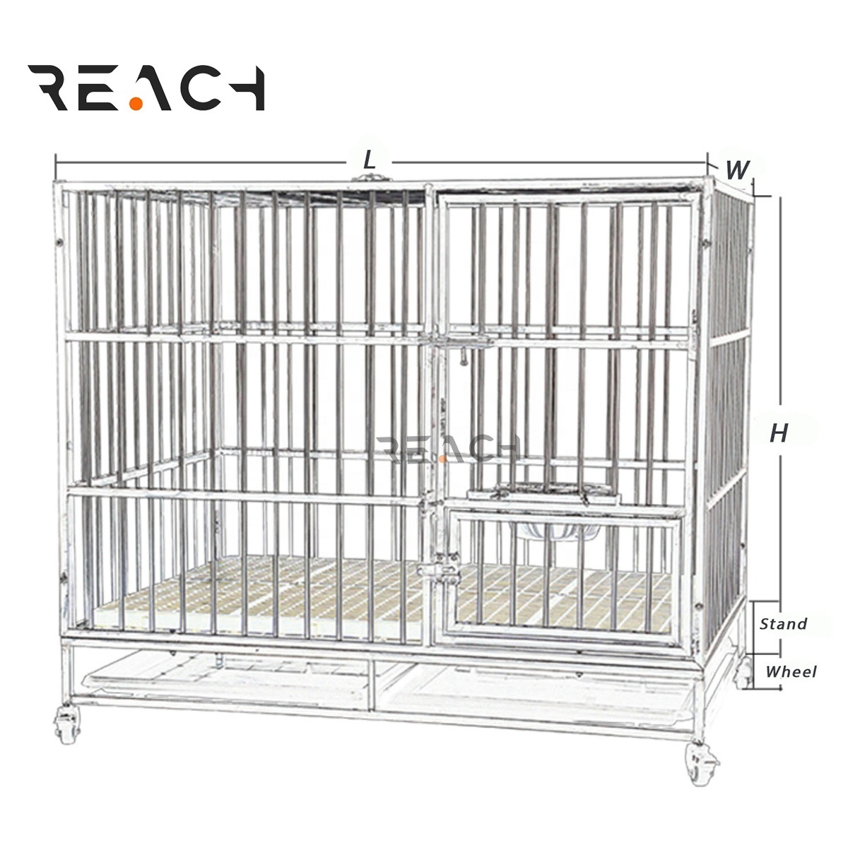 Stackable Stainless Steel Material Dog Breeding Cages Durable Animal Pet House Dog crate