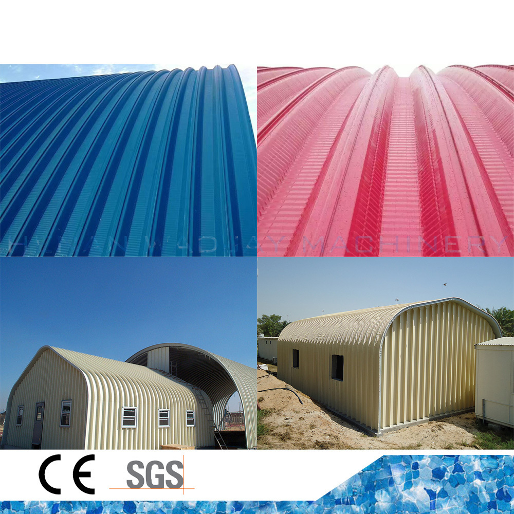 K Q Span Building 914-610 Arch Roof Steel Sheet Car Park/Yard Roof Making Machine Vertical Type Roof Building Machine