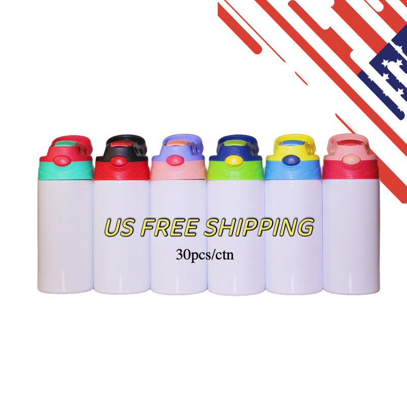 12oz Stainless Steel Blanks Insulated kids Sublimation Tumbler 12oz Straight kids water bottle Tumblers For School Kids