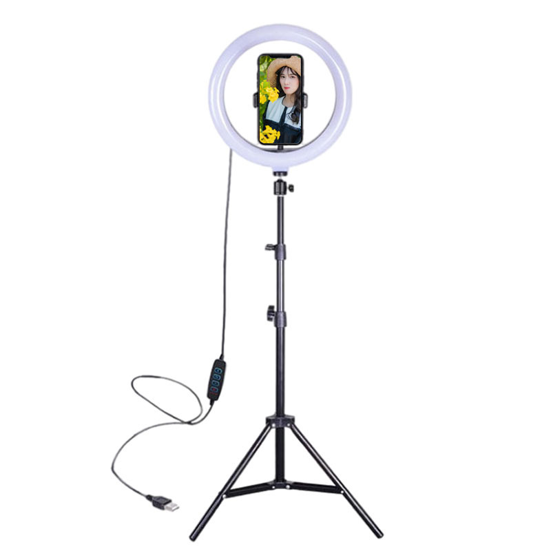 Makeup 33CM RGB With 210CM Tripod Stand Photographic Lighting Cheapest Aro Led Phone 14 18 Inch Ring Selfie Stick Camera Light