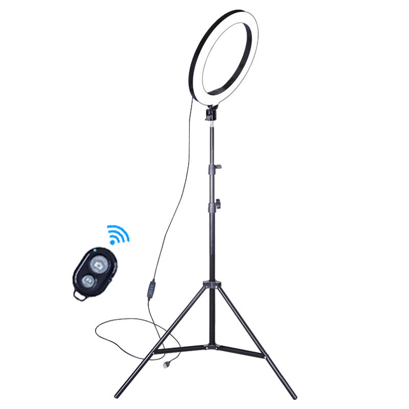 Makeup 33CM RGB With 210CM Tripod Stand Photographic Lighting Cheapest Aro Led Phone 14 18 Inch Ring Selfie Stick Camera Light