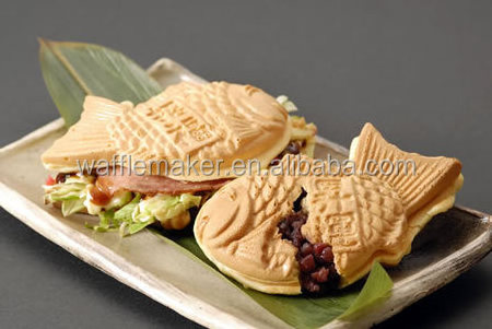 Manufacturer automatic fish waffle maker taiyaki pan maker machine with CE