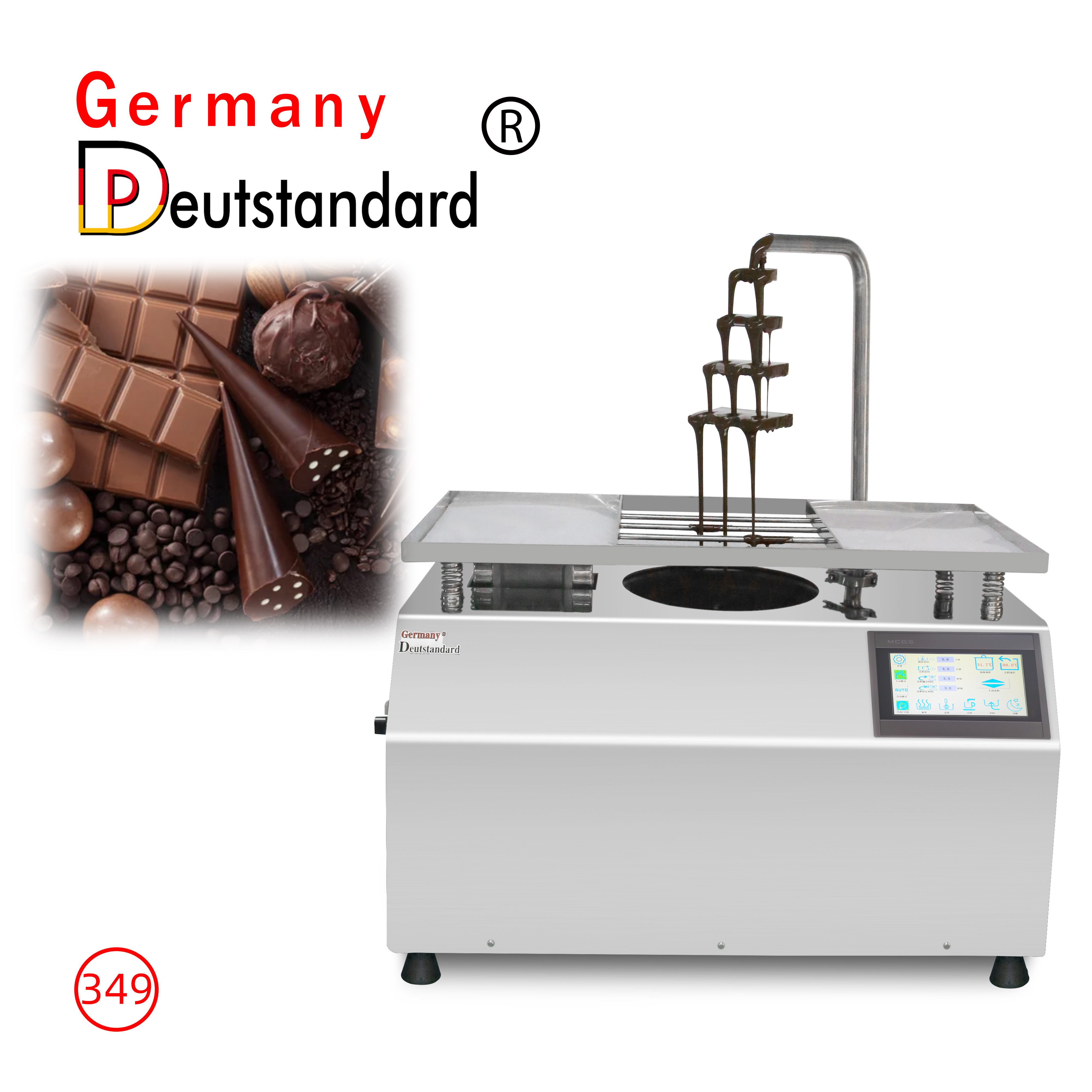 Multifunctional Automatic Industrial Continuous Mini Small Coating Price Melt Chocolate Temper Machine