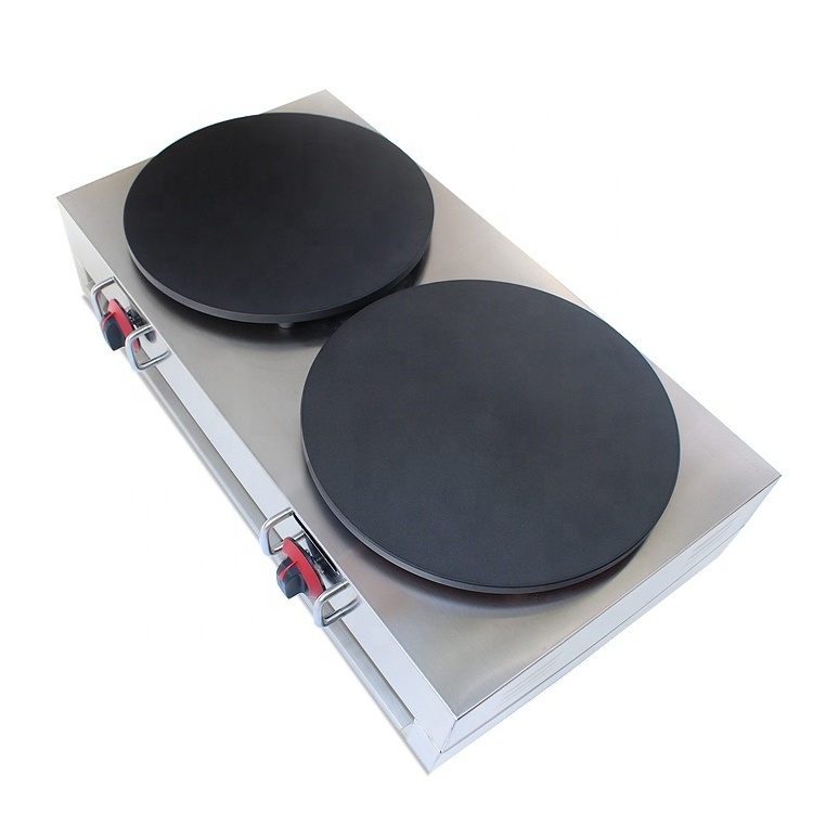 Commercial cast iron gas crepe maker chapati making machine pancake crepe maker