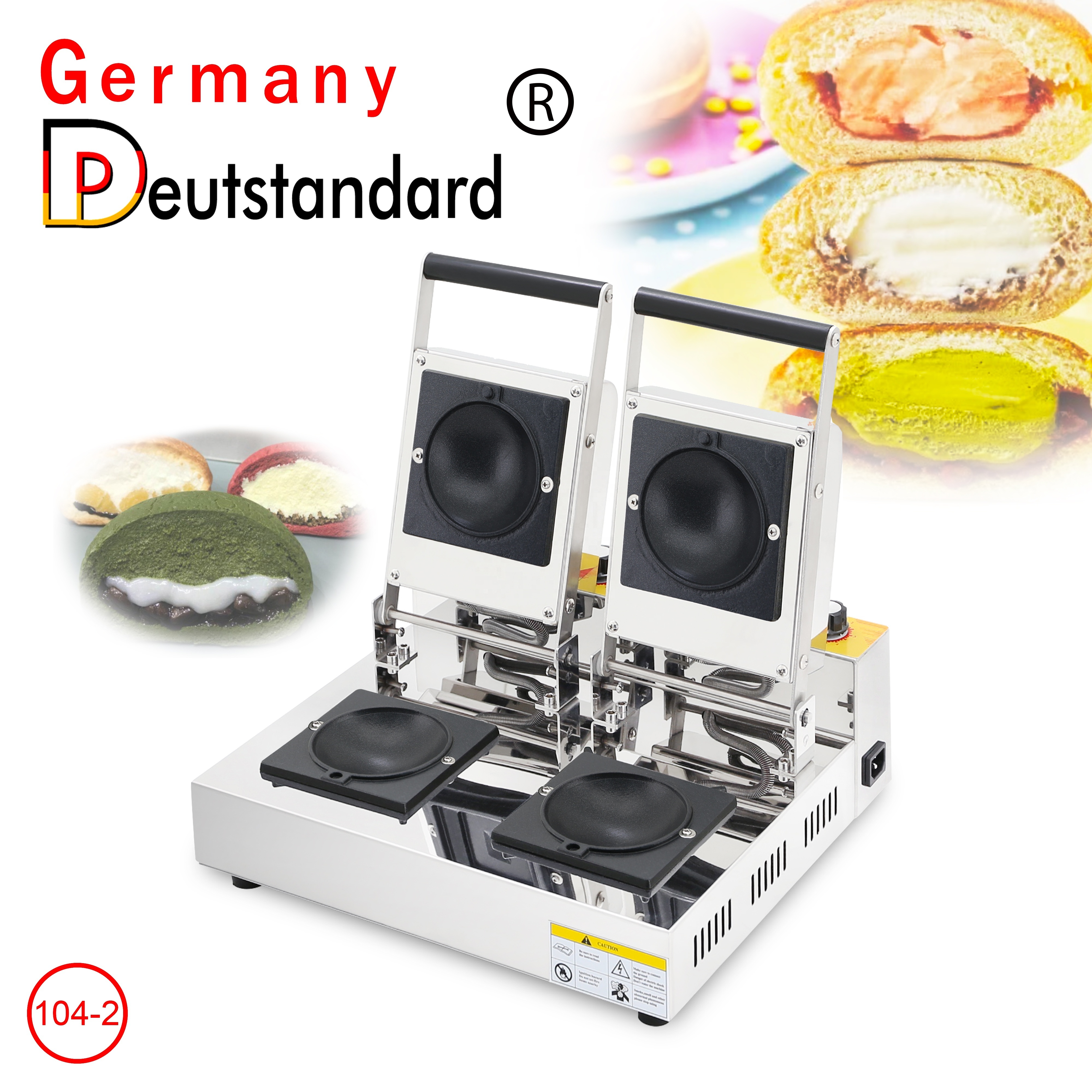 Germany brand ice cream burger oven waffle mold heat gelato panini press hamburger waffle maker