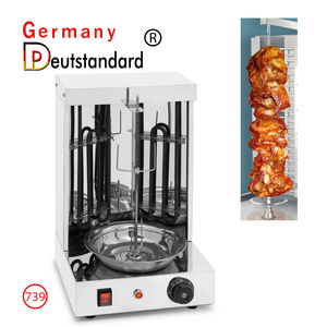 Chicken Vertical Grill 2 Burner Rotate Doner Kebab Machine Table Side Mini Home Shawarma Machine Vertical Electric Kebab Gril