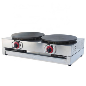 Commercial cast iron gas crepe maker chapati making machine pancake crepe maker