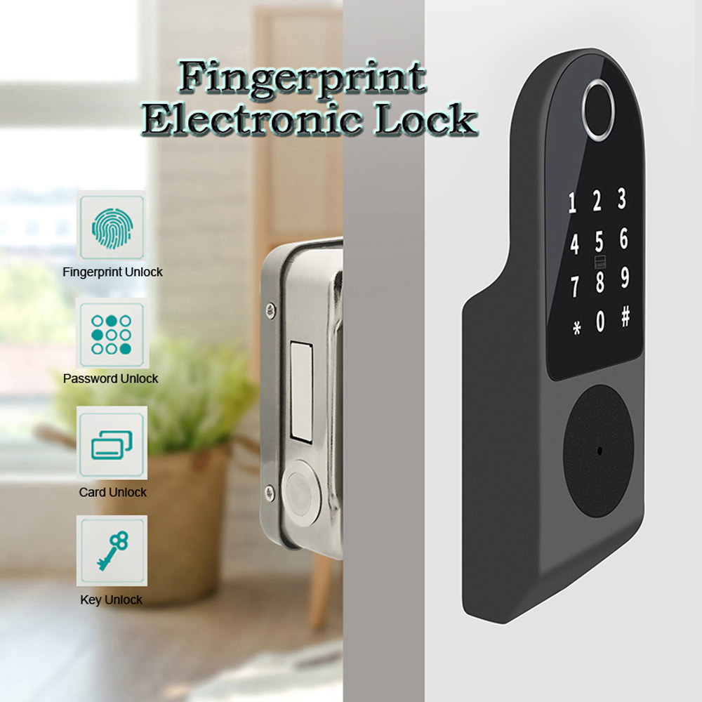 WAFU Smart Rim Door Lock Fingerprint Electric Outdoor Courtyard  Old Style Gate Door Lock with Remote Control Digital DOOR Lock