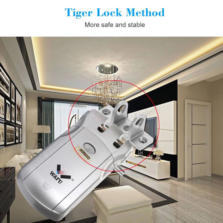 WAFU WF-010 Electric Smart Invisible Door Lock for Home Security Entry Door Lock Wireless Remote Control Lock for Home Office