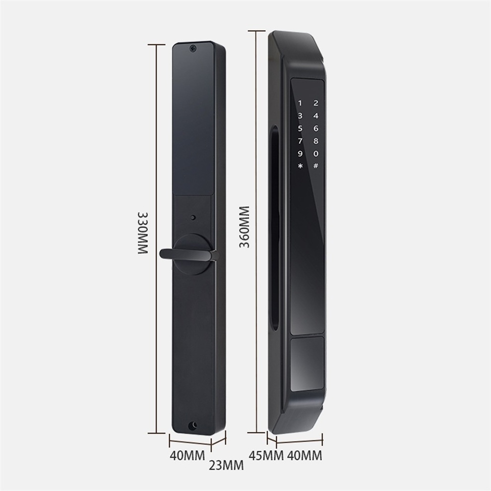 WAFU WF-021D TT Lock Smart Door Lock for Narrow Profile Aluminum Door Waterproof Biometric Fingerprint Door Lock with App Access