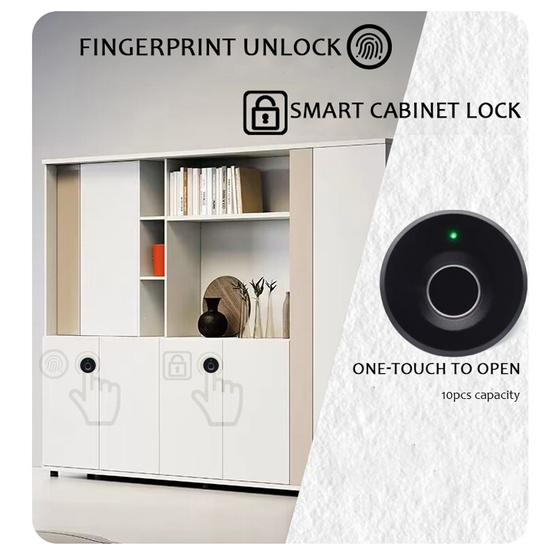 Tuya Smart Biometric Fingerprint Cabinet Lock Bluetooth App Wireless Digital Smart Drawer Lock Keyless Electric Cabinet Lock