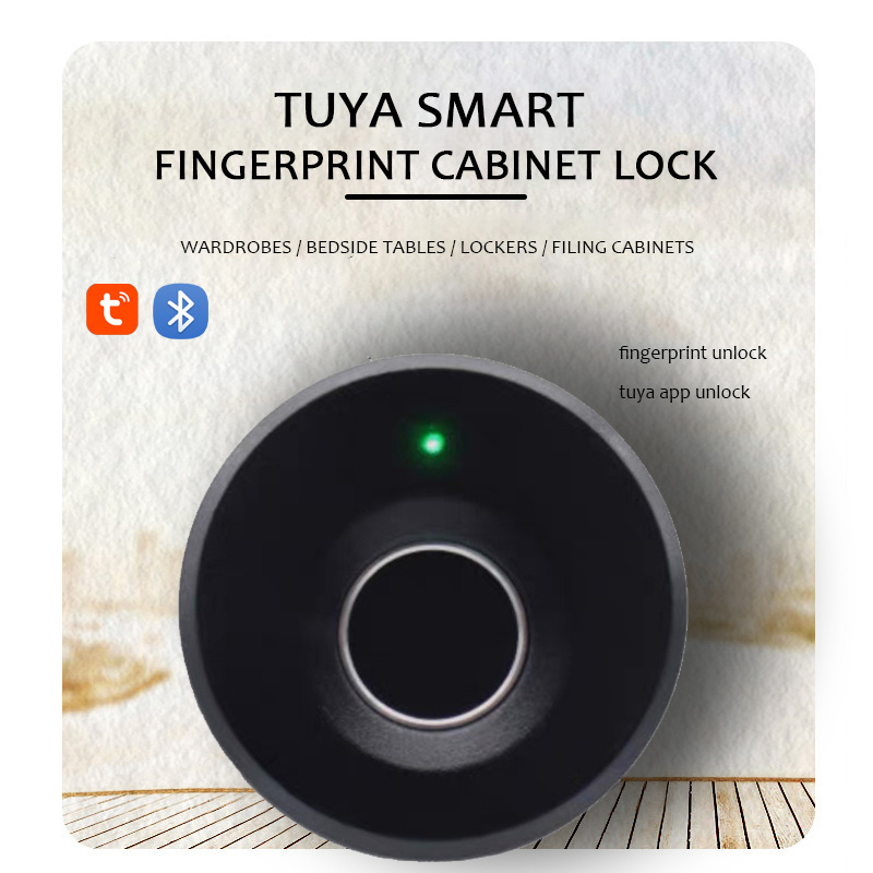 Tuya Smart Biometric Fingerprint Cabinet Lock Bluetooth App Wireless Digital Smart Drawer Lock Keyless Electric Cabinet Lock