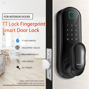 Electronic TTlock Waterproof Smart Tuya Lock Biometric Fingerprint Password Card Keyless Smart Wifi Door Lock