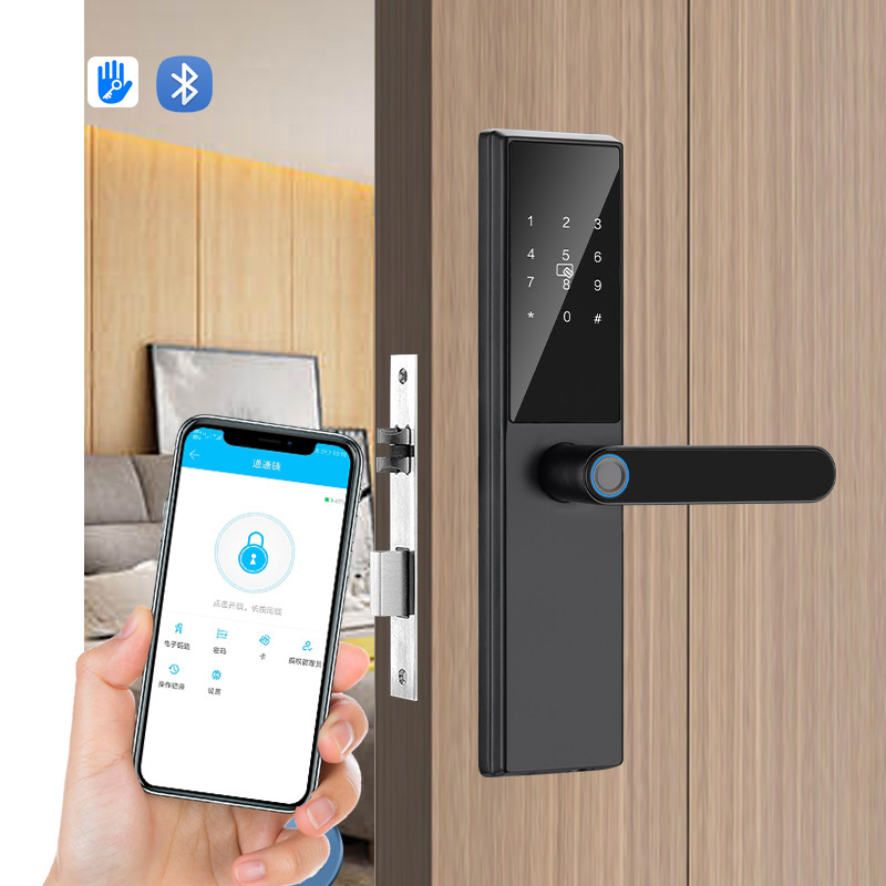 WAFU Smart Digital Electronic Security Door Lock Keyless Entry Biometric Fingerprint Keypad Password Key Card Bedroom Use