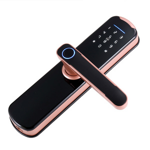 Tuya App-Controlled WiFi Card-Entry Digital Security Deadbolt Lock Anti-Theft Intelligent Room Door Lock Fingerprint Cloud