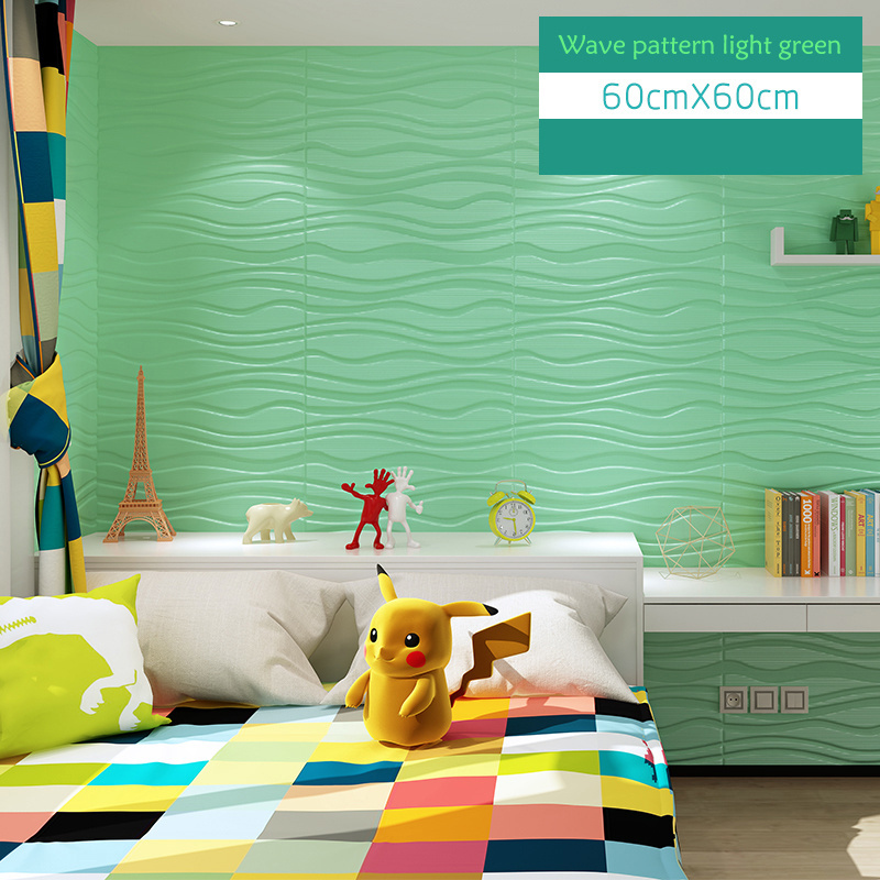 3D self-adhesive XPE wall sticker for the background wall of the water textured bedroom