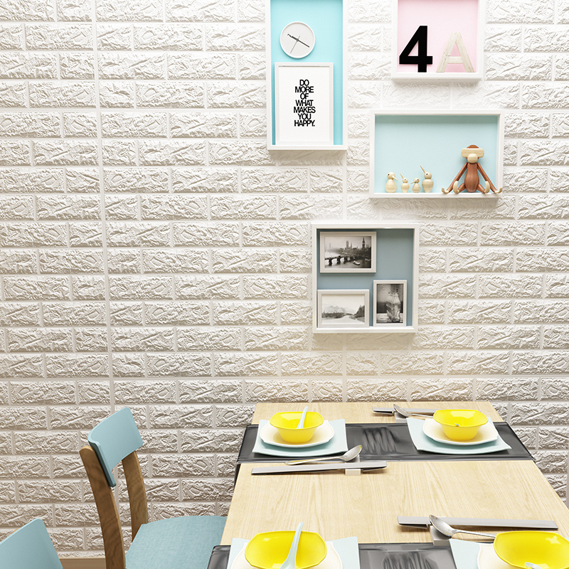 Simple, fashionable, classic brick pattern, 3d foam self-adhesive wallpaper, wall sticker