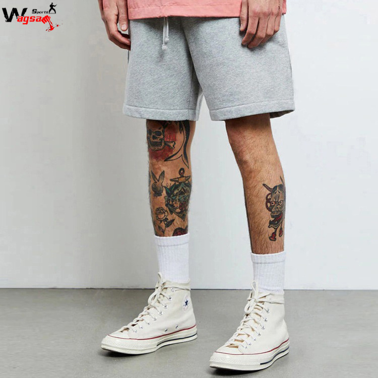 Regular fit wholesale mens cotton fleece comfortable sweat shorts