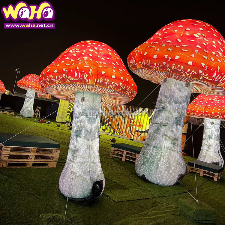 giant inflatable mushroom light bulb mushroom decoration party entrance decoration