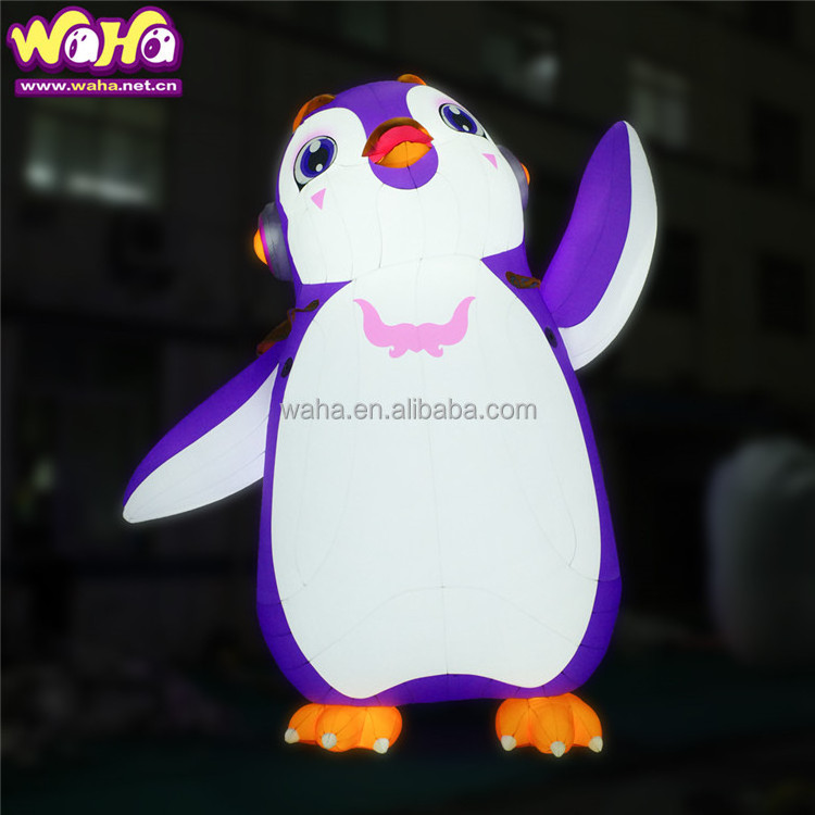 Outdoor standing inflatable advertising cartoon model Giant inflatable Antarctic penguin