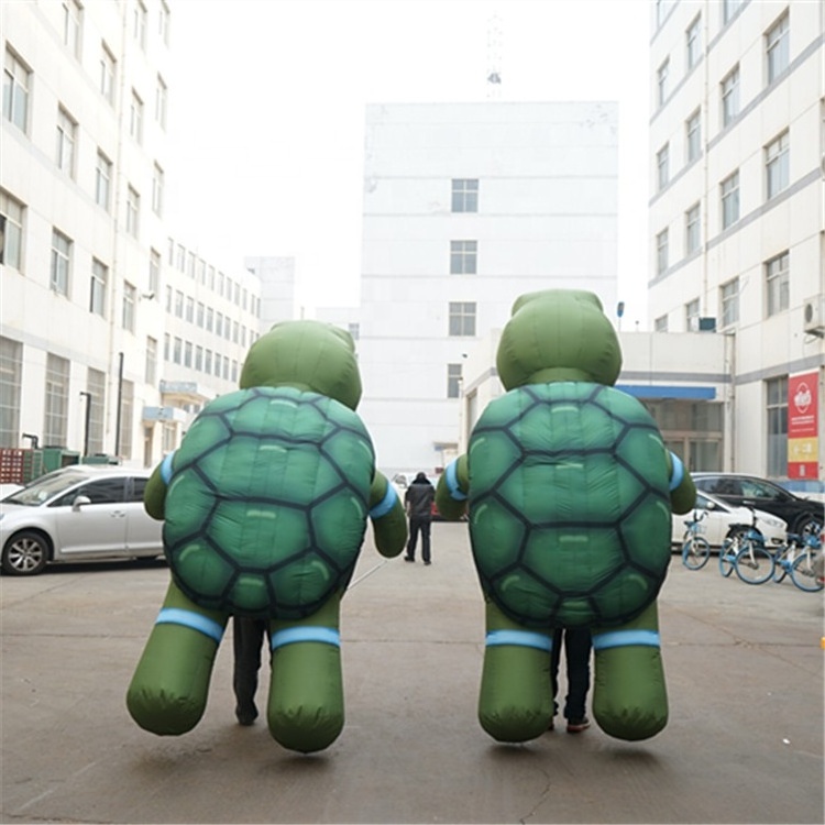 Advertising walking inflatable turtle costume / moving inflatable tortoise puppet model for park parade decoration