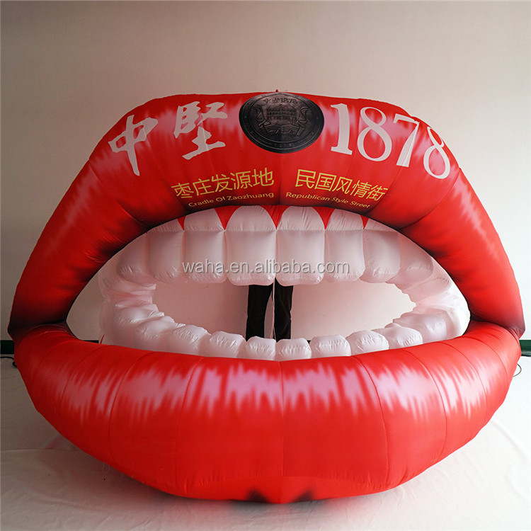 giant inflatable mouth balloon with eyeball