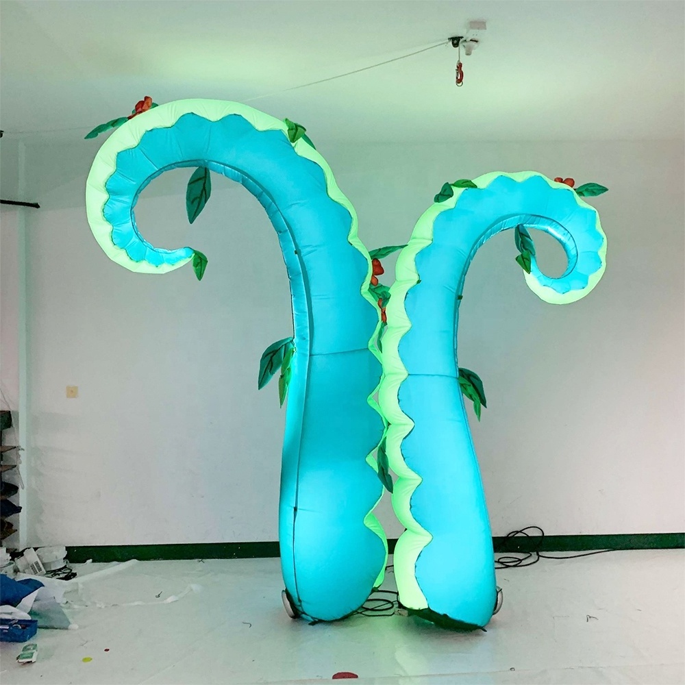 Giant roof decoration inflatable octopus tentacle, inflatable squid