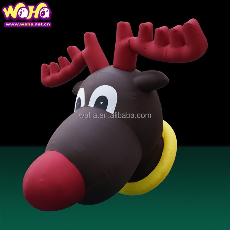 Customized inflatable deer head for Christmas decorations