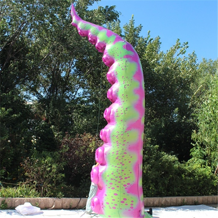 Giant roof decoration inflatable octopus tentacle, inflatable squid