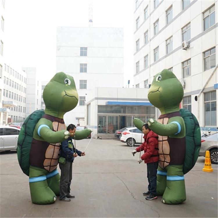 Advertising walking inflatable turtle costume / moving inflatable tortoise puppet model for park parade decoration