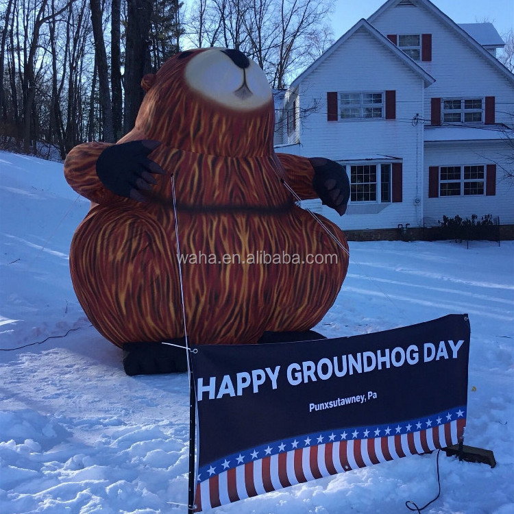 2024 Hot sale giant inflatable groundhog for advertising