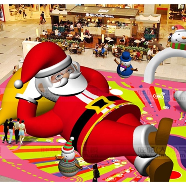 Wholesale christmas decoration inflatable air-blown inflatable christmas santa claus