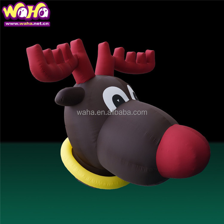 Customized inflatable deer head for Christmas decorations