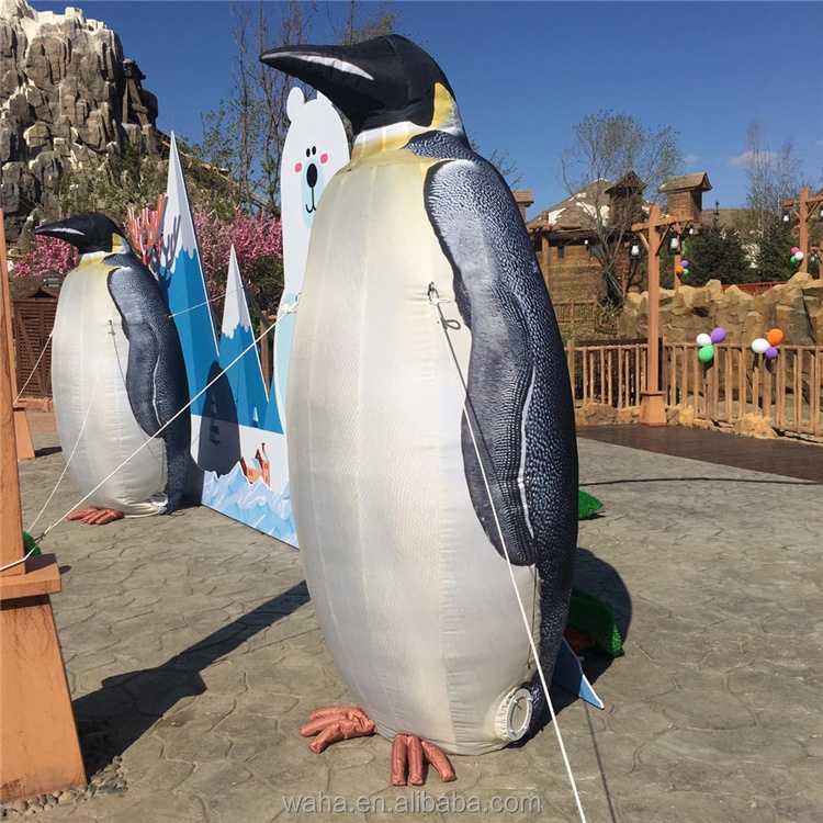 Outdoor standing inflatable advertising cartoon model Giant inflatable Antarctic penguin