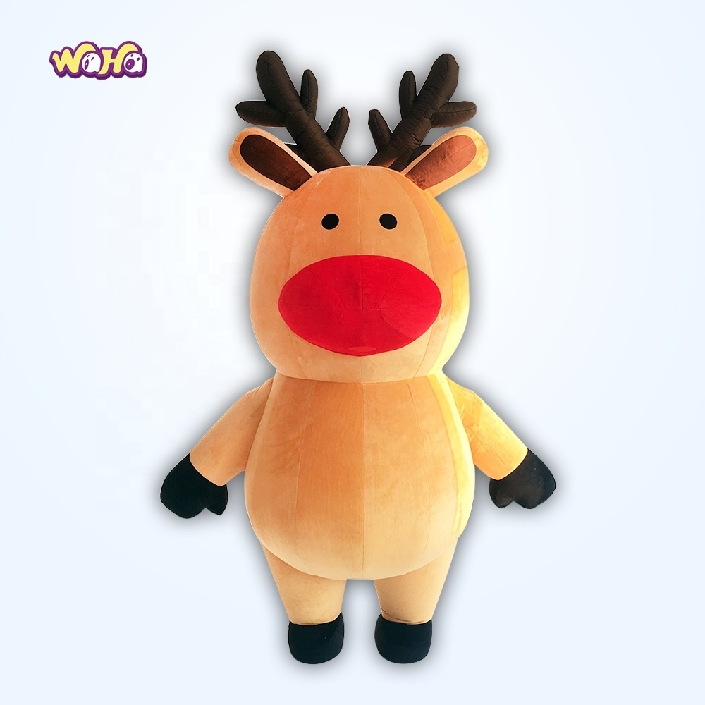 Walking Inflatable Cartoon Character Deer Mascot Costume