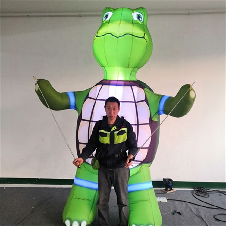 Advertising walking inflatable turtle costume / moving inflatable tortoise puppet model for park parade decoration