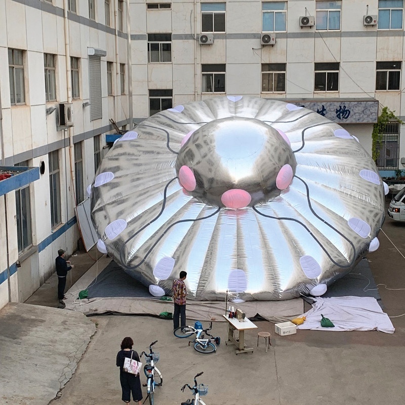 Design inflatable Alien implants led lighting giant inflatable UFO model/inflatable flying UFO for advertising